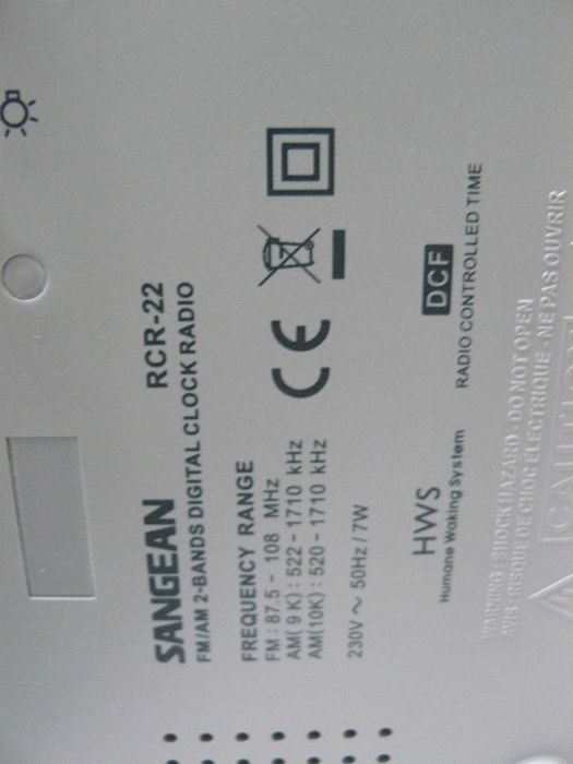 Sangean z 2 budzikami TxT Rds wyświetlacz Dimmer zegari inne