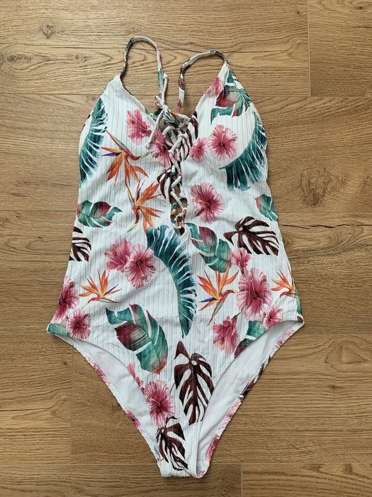 Debenhams piękny jednoczęściowy strój kąpielowy kwiaty L/XL