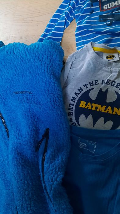 Pakka ubrań markowych r.110 chłopiec,Adidas, Molo, Batman, zestaw