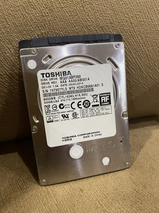 Винчестер Hdd 500gb 2.5 toshiba