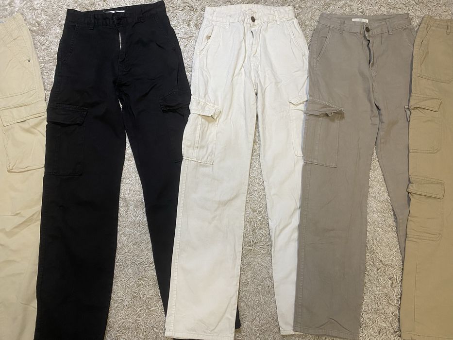 Широкие джинсы Bershka, STR XS-S размер/штаны карго с карманами