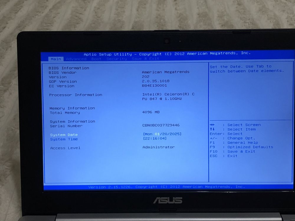 Нетбук Asus F201e ОЗУ 4гб