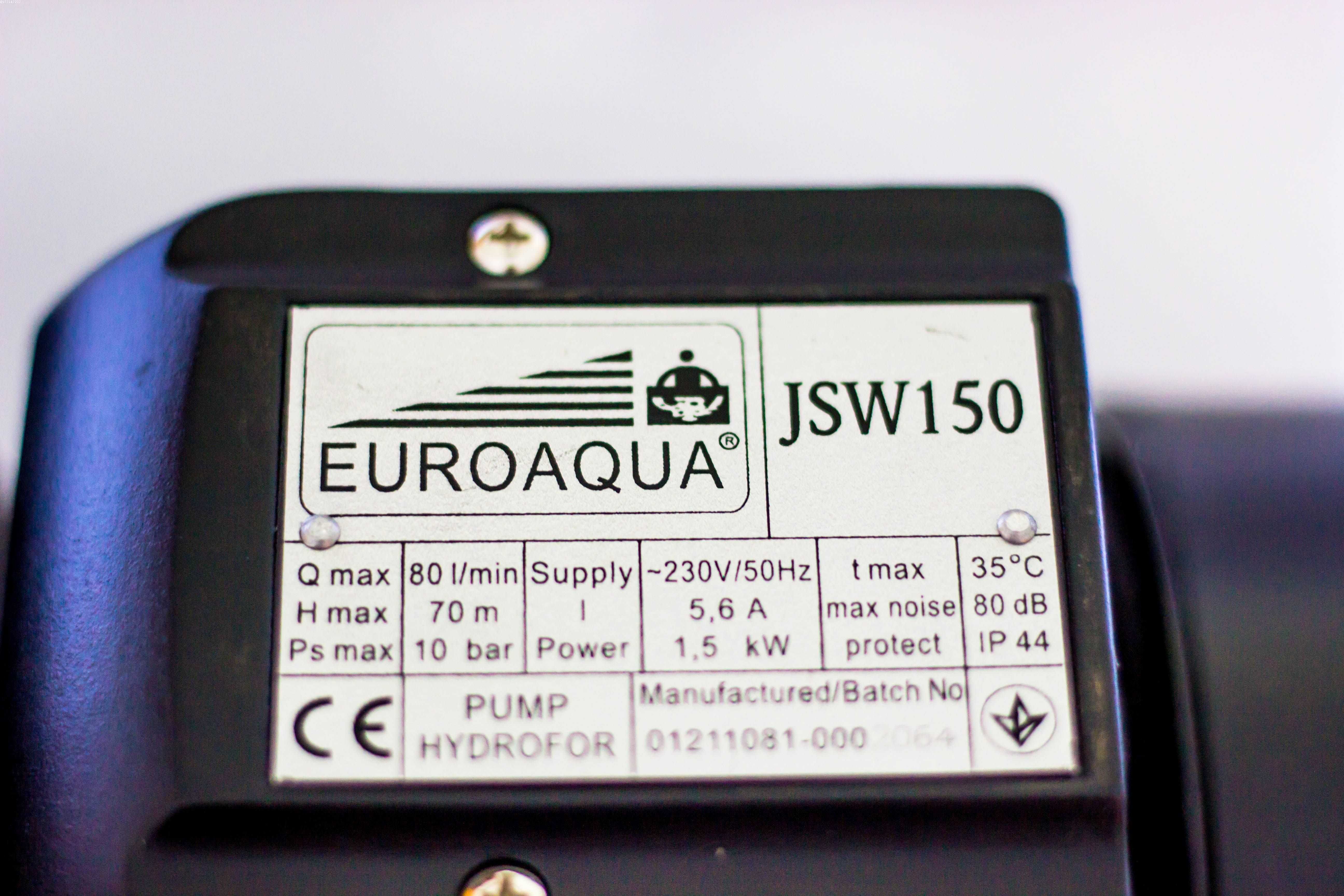 Мощная станция для полива, дождевания EUROAQUA JSW 150. 1,5 кВт, 7 Атм