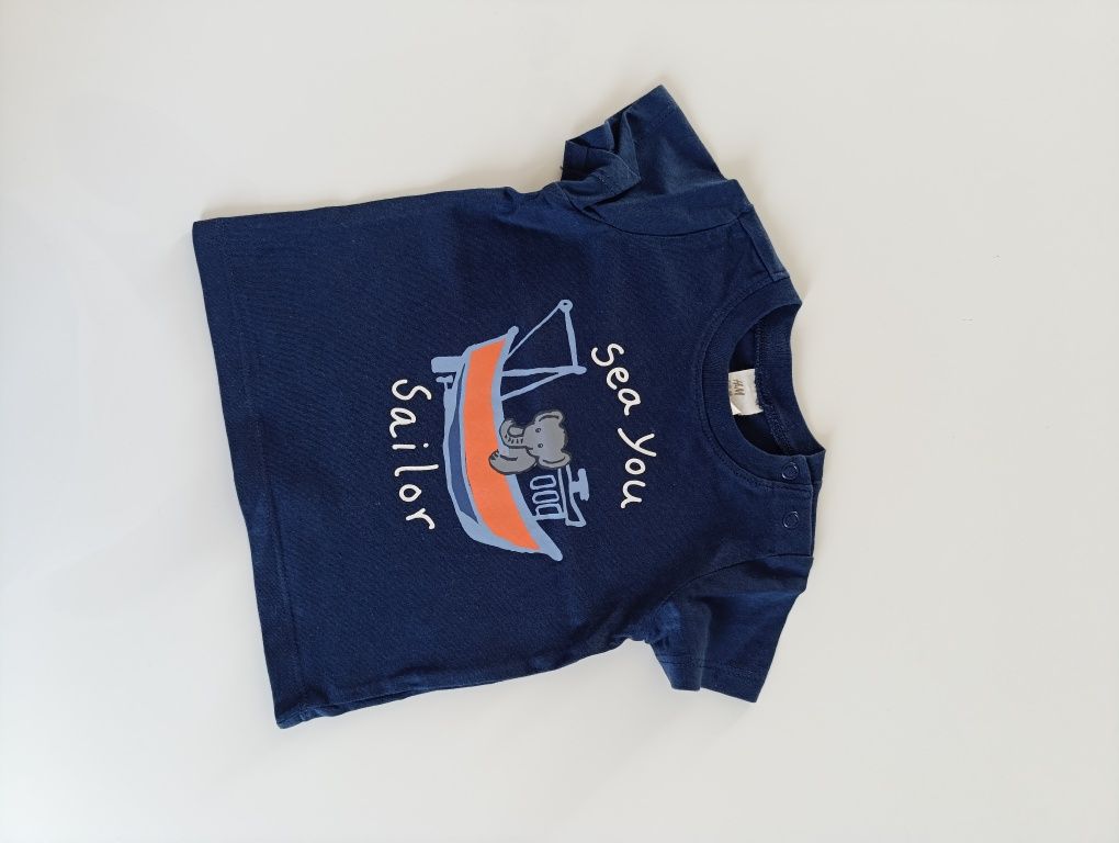 H&M Nowa Bluzka z krótkim rękawem/ koszulka/t-shirt rozm 68