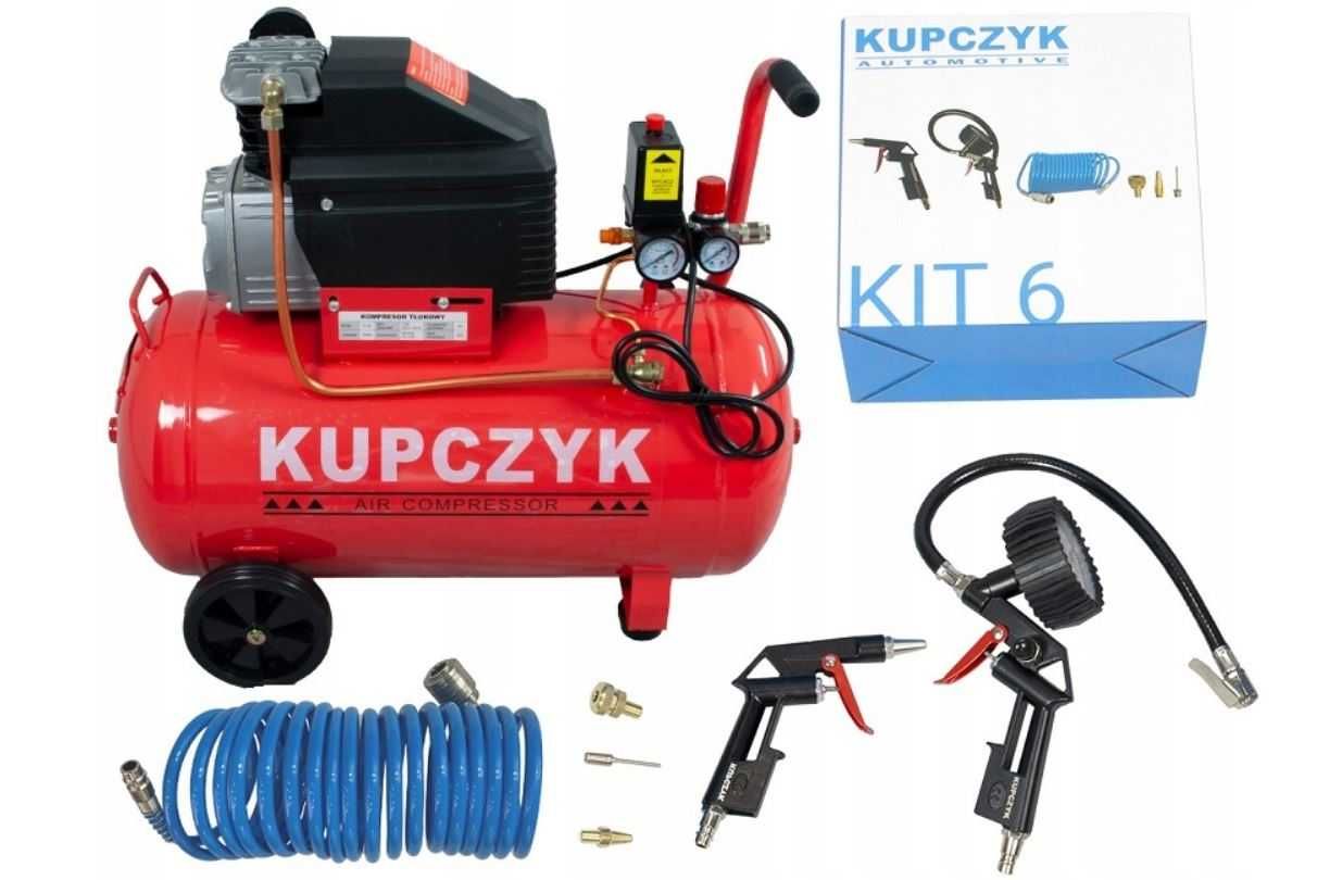 Kompresor tłokowy sprężarka FL-24 Kupczyk + zestaw KIT-6 Rzeszów