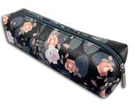 Piórnik prostokąt róże w czerni Bee-bee ,82x220 mm