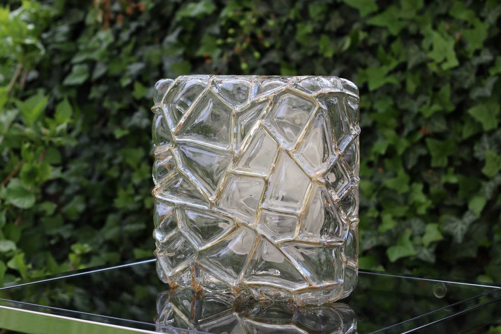 Kwadratowy solidny plafon lampa sufitowa vintage
