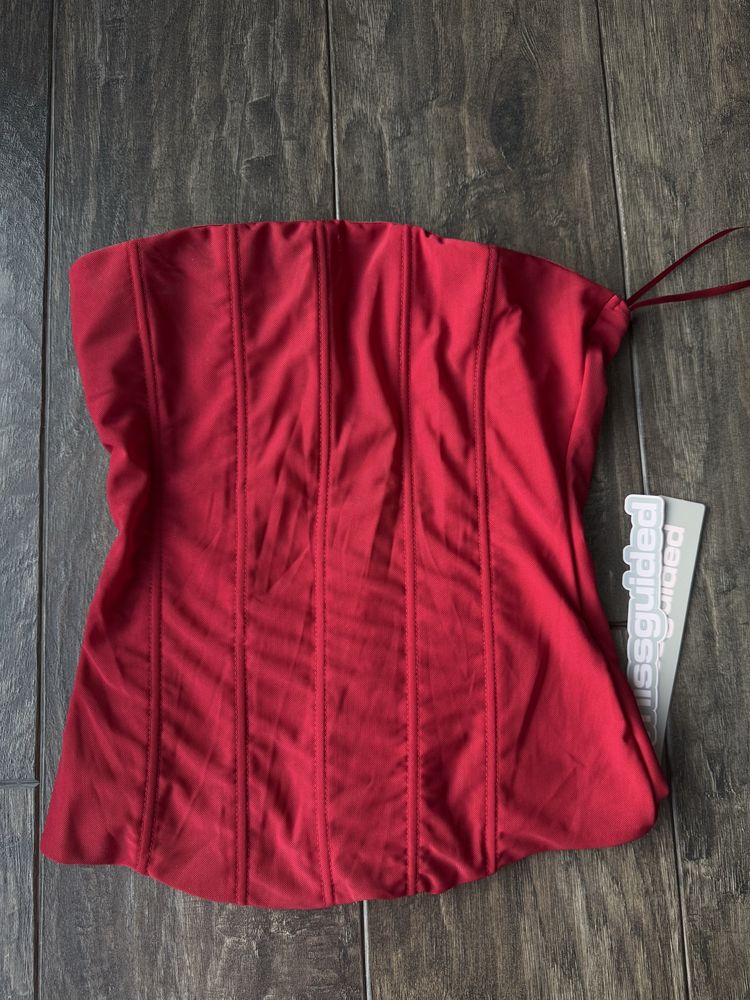 Czerwony nowy gorset corset red missguided  S