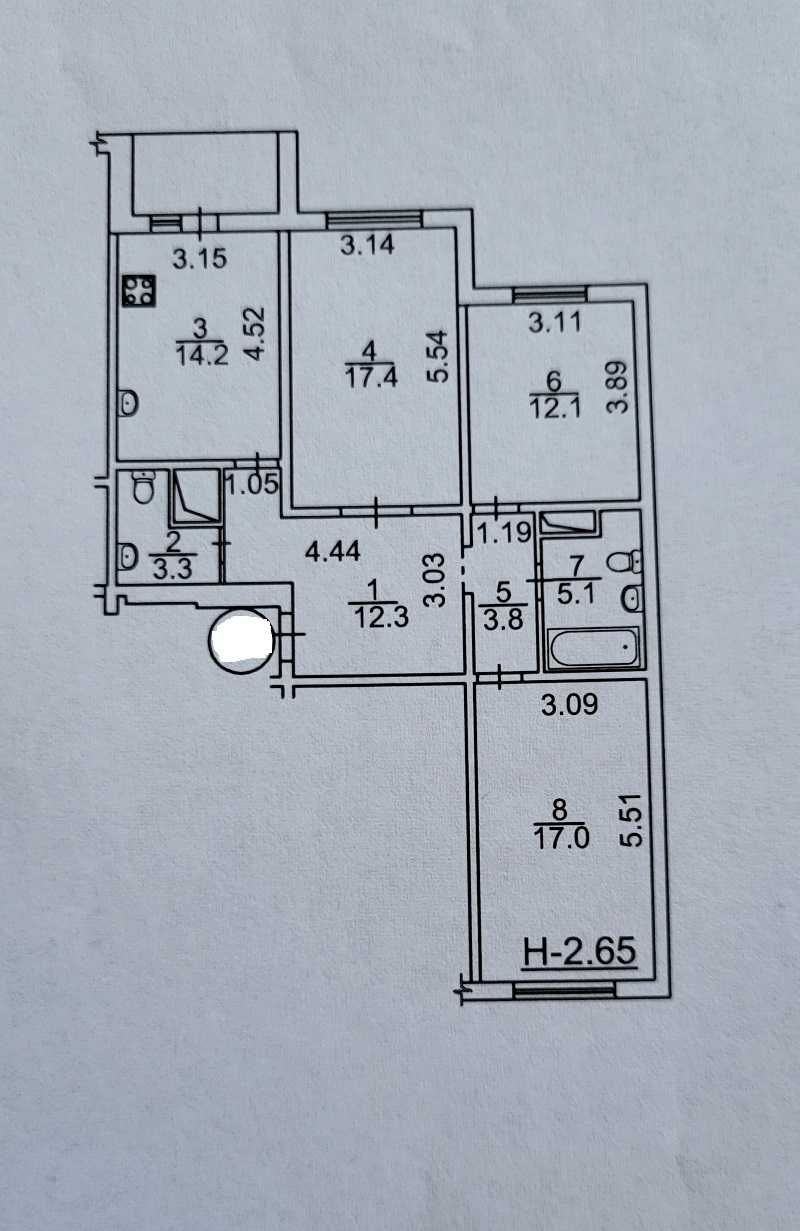 продається 3к квартира в ЖК із закритою територією