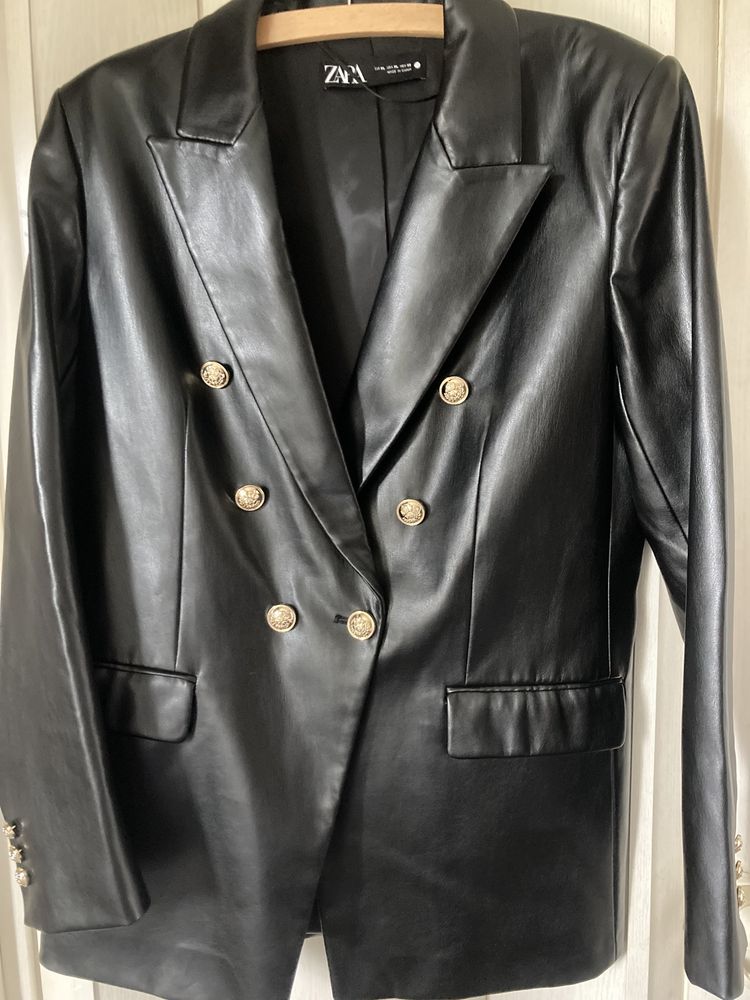 Skórzana kurtka blazer zara