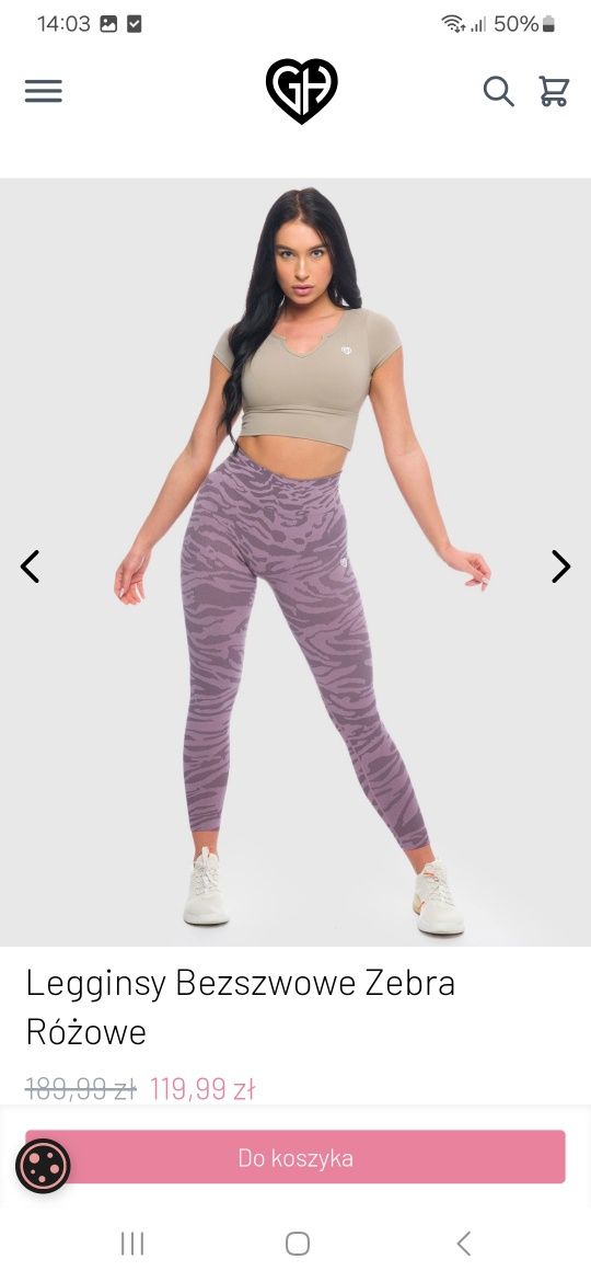 Leginsy sportowe Gym Hero rozm S