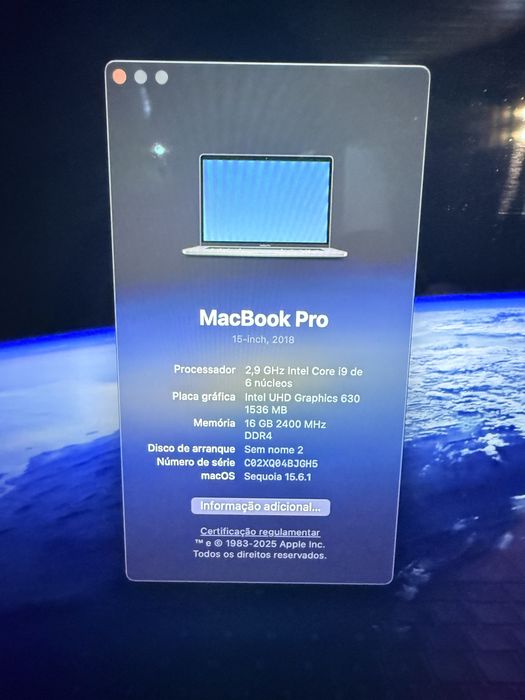 Macbook Pro 15 2018 i9