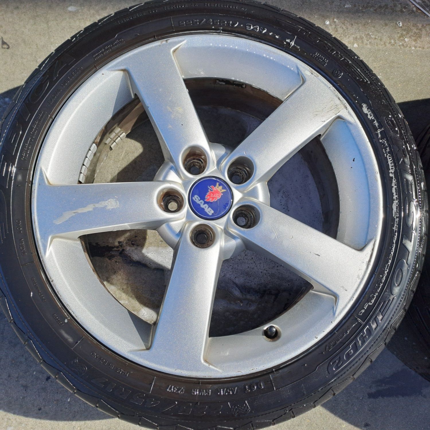 Alufelgi 17" 5x110 z oponami w bdb stanie Saab 93