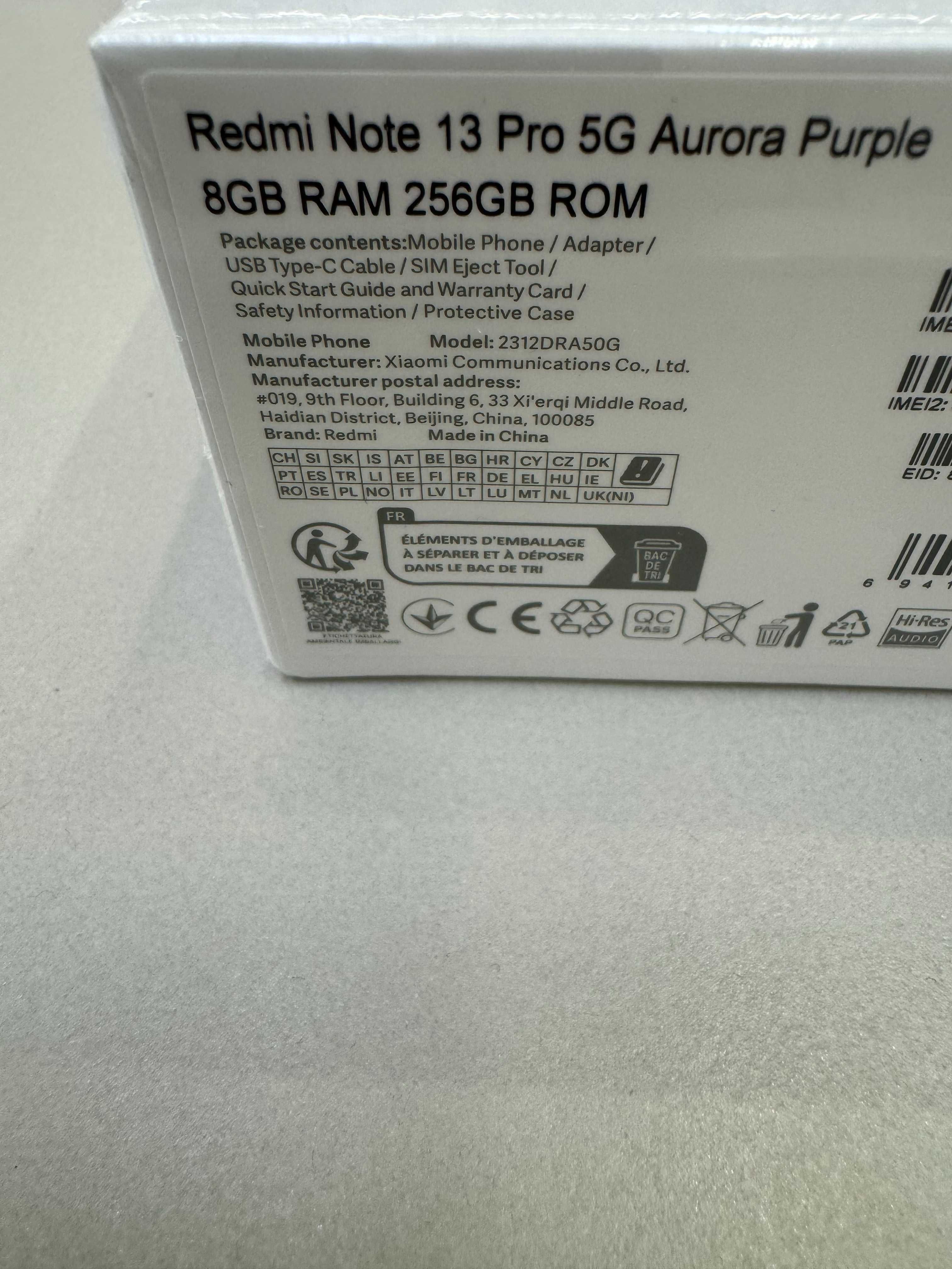 NOWY Xiaomi Redmi Note 13 PRO 5G 256GB Fioletowy Teletorium Wałbrzych