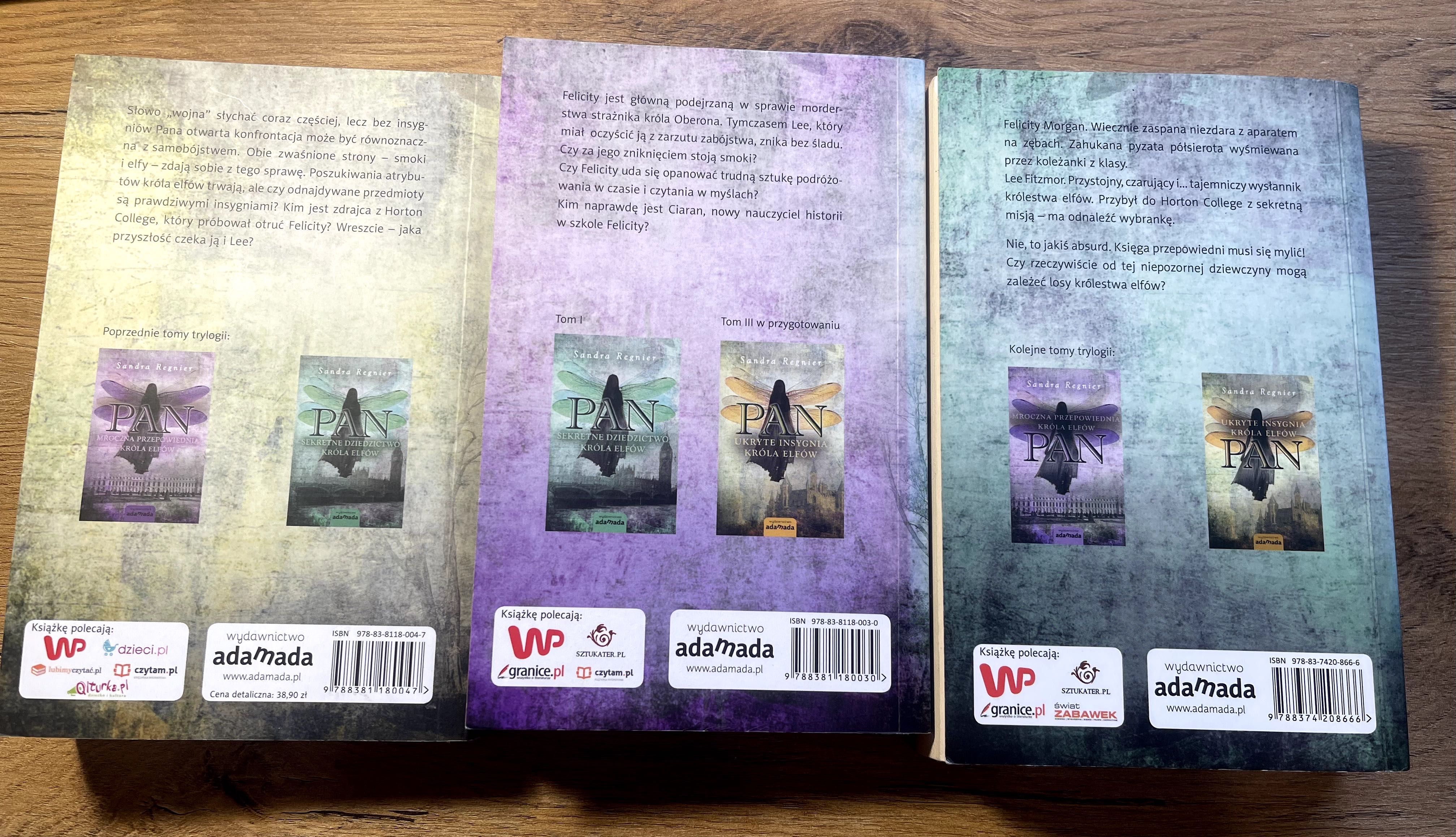Pan - trylogia. Sandra Regnier