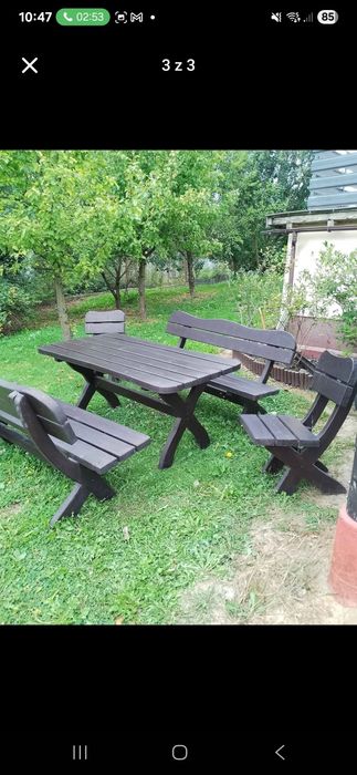 Ogrodowy komplet biesiadny