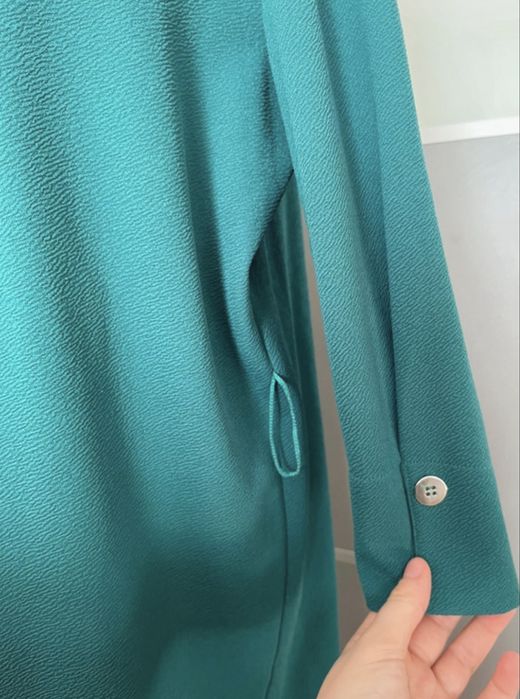 Sukienka butelkowa zieleń midi świąteczna na sesje