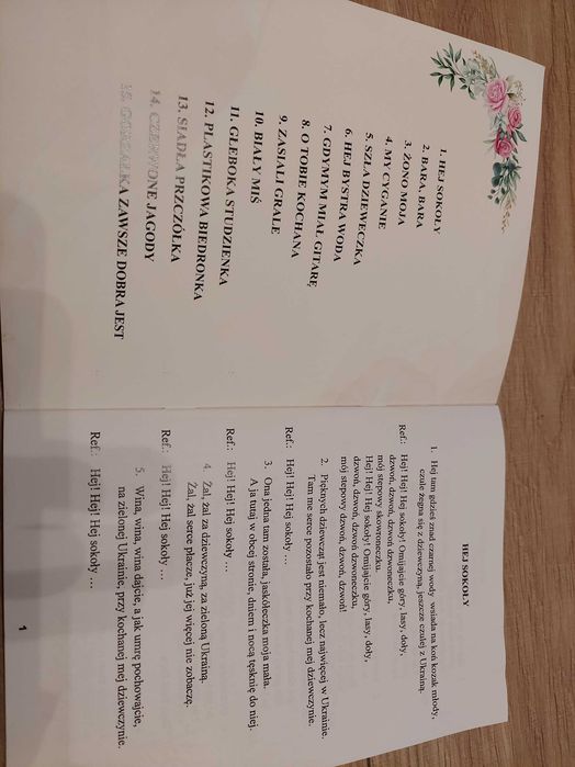 Śpiewnik weselny Ok.30szt.