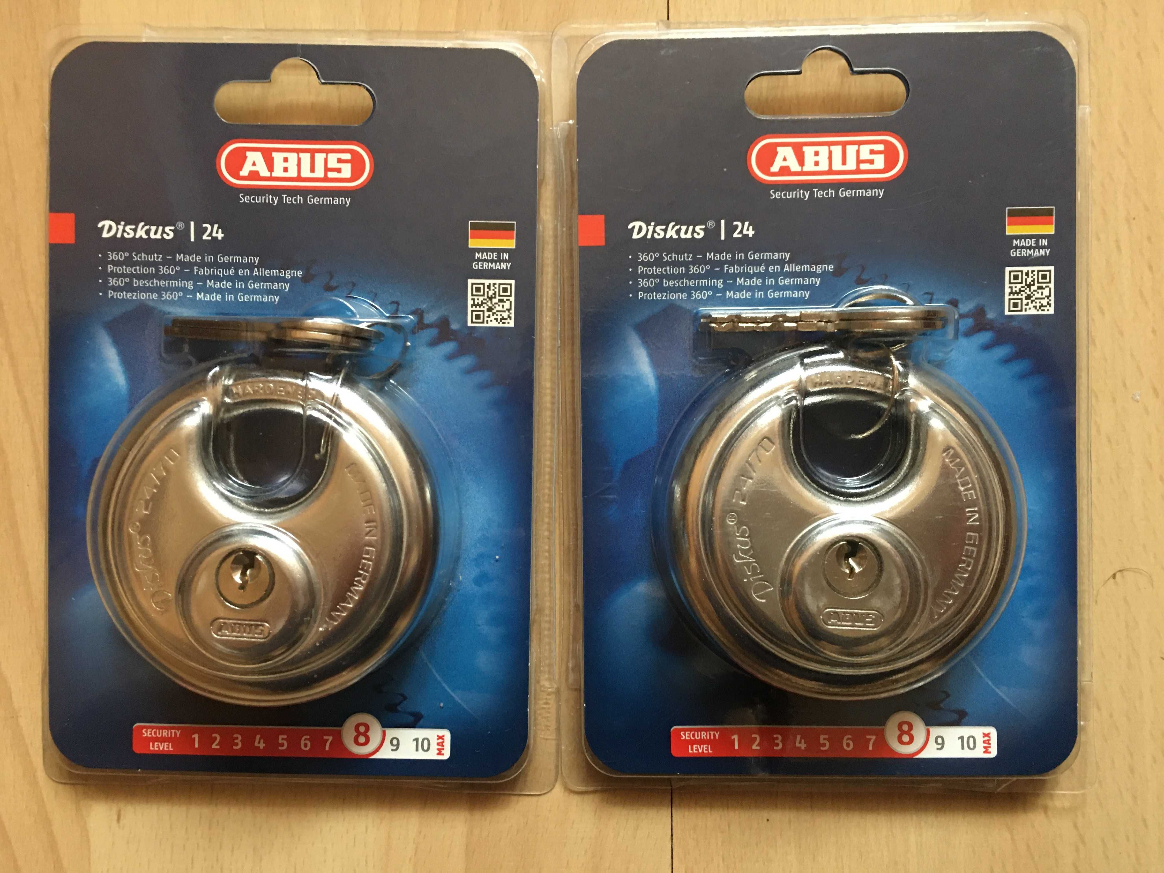 2x Abus Diskus kłódka 24/70