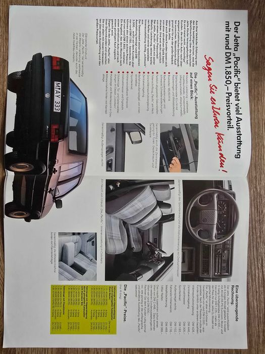 Prospekt VW Jetta Pacific