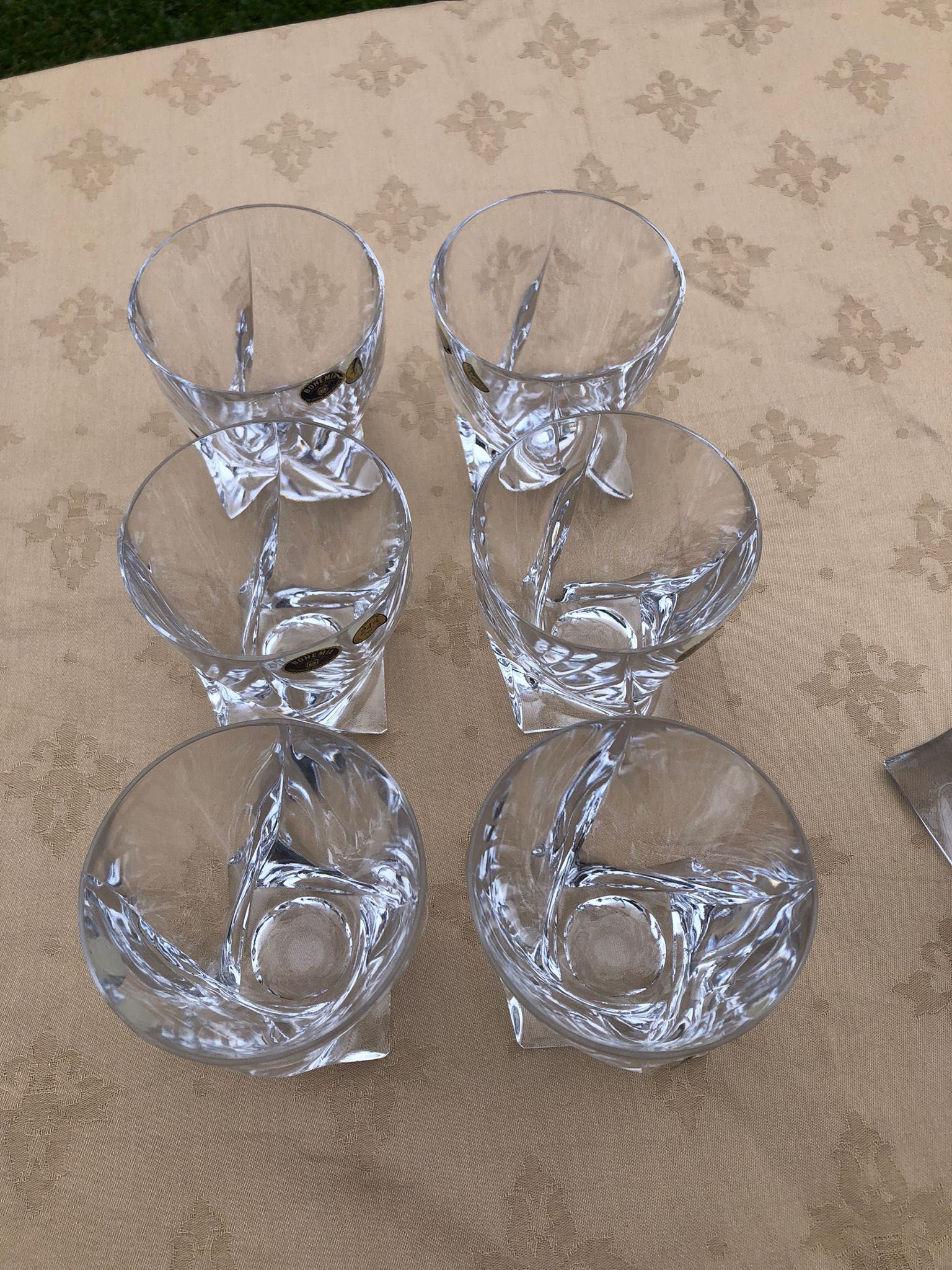 Conjunto de Copos de Whisky e Garrafa, Cristal Bohemia