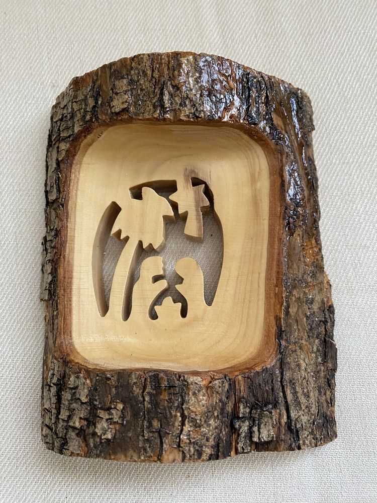 Presépio “esculpido” peça de madeira - para colecionadores