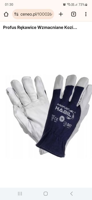 Rekawice monterskie Habil roz 10