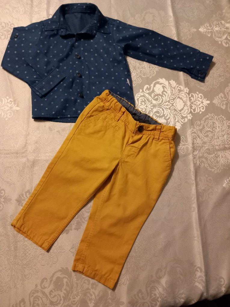 Spodnie i koszula dla chłopczyka 74