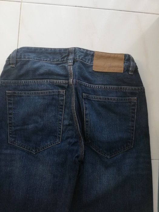 Calças Ganga Rapaz Azul Denim veste dos 14 16 anos - T 164 - 3 Pares