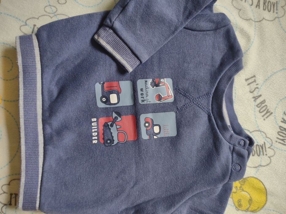 Zestaw 2 bluzy dresowe, grube, rozm 68