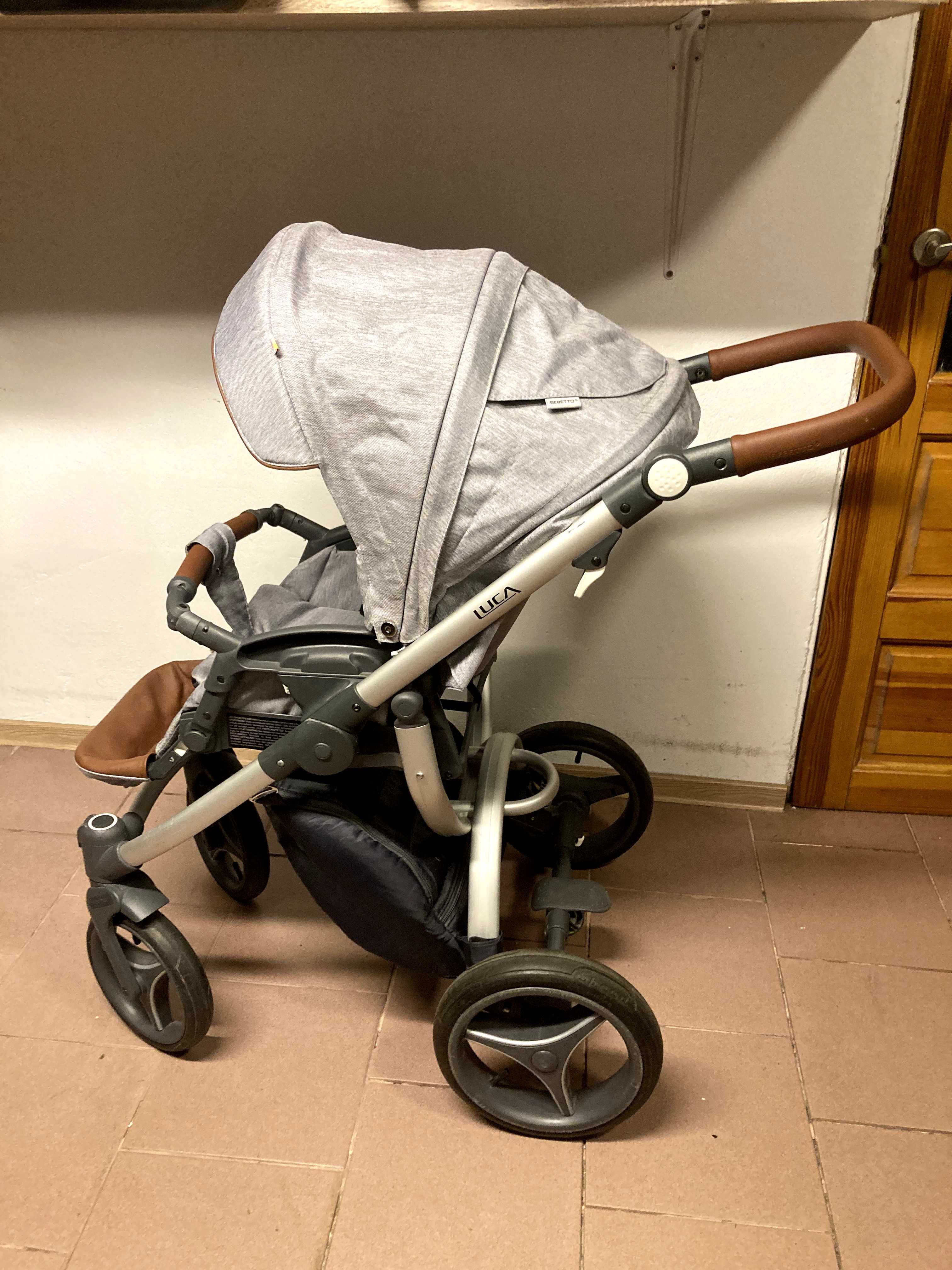 Wózek BEBETTO LUCA 2w1 / 3w1 / 4w1 baza Isofix Jasny Kolor