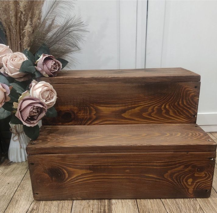 Schodki do sesji z drewna