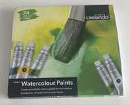Farby akwarelowe 24 sztuk po 18 ml Crelando