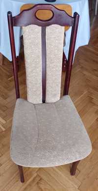 Krzesło drewniane obite materiałem stan dobry