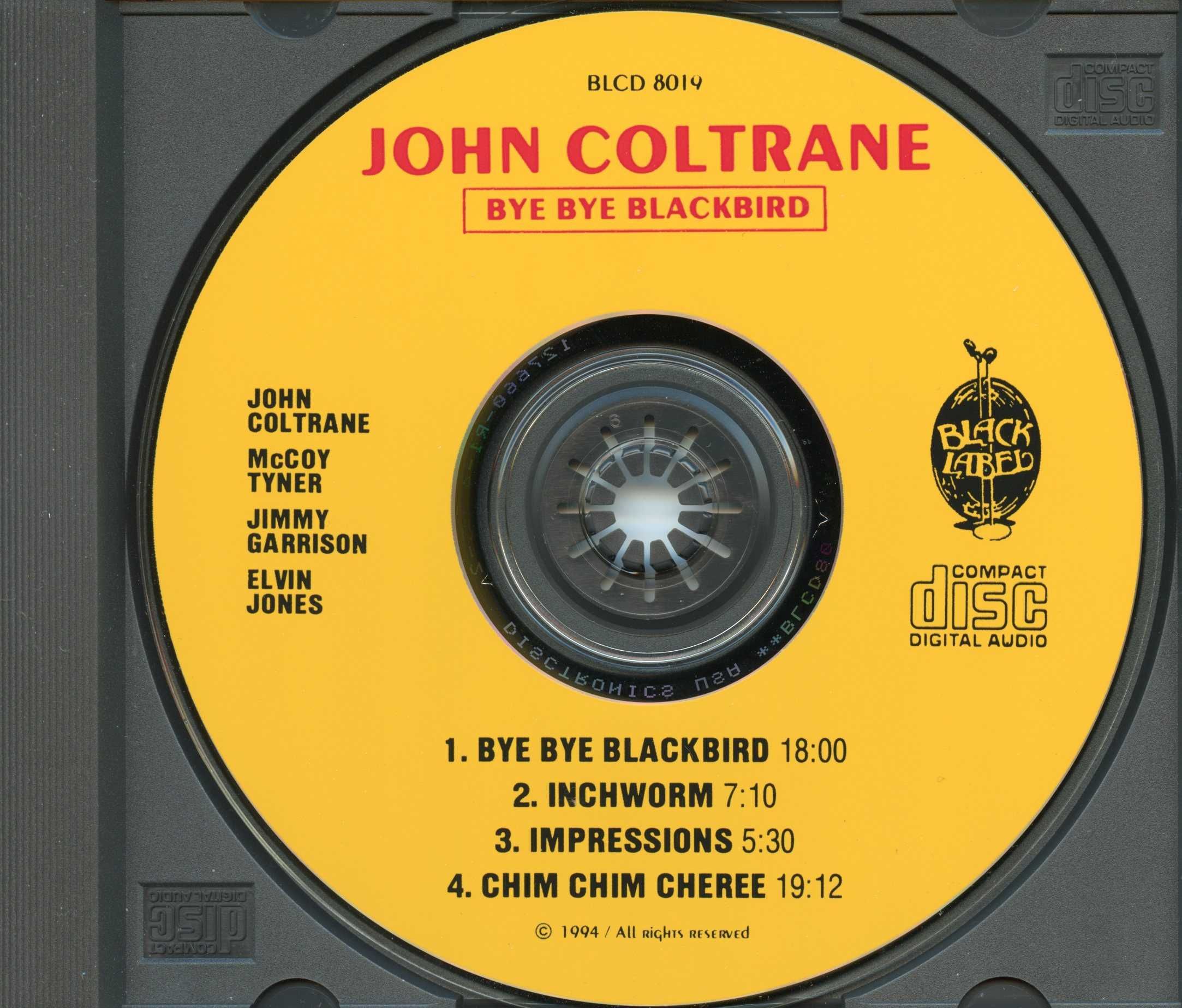 JOHN COLTRANE - Bye Bye Blackbird, Black Label BLCD 8019, USA