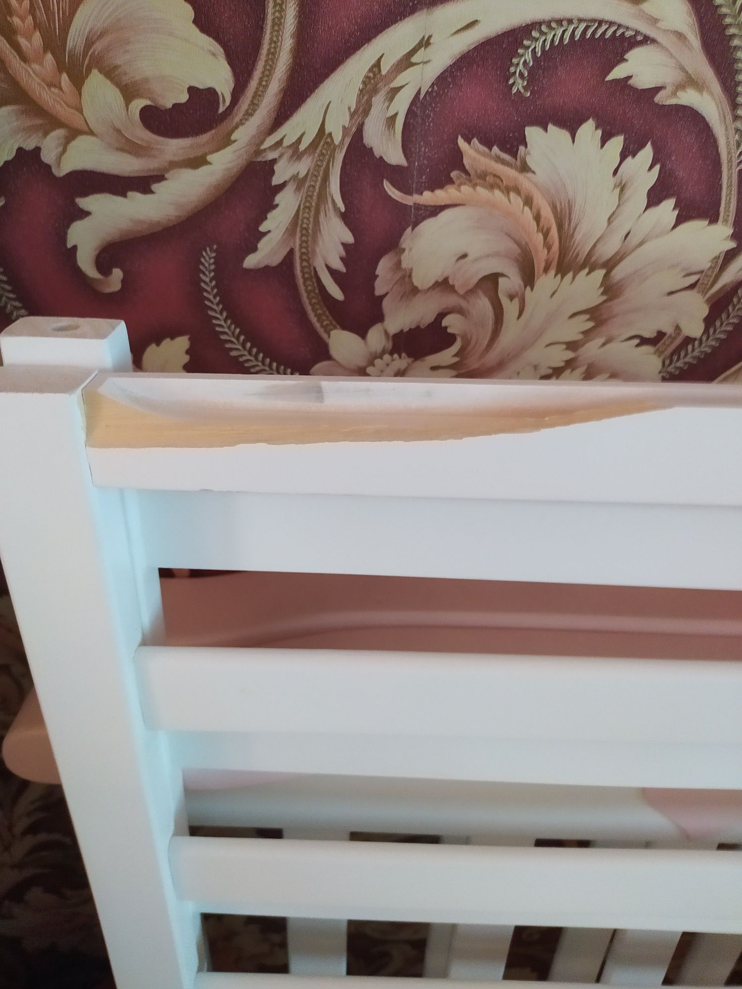 Детская кроватка Верес Соня ЛД 2, цвет бело-розовый с аппликацией