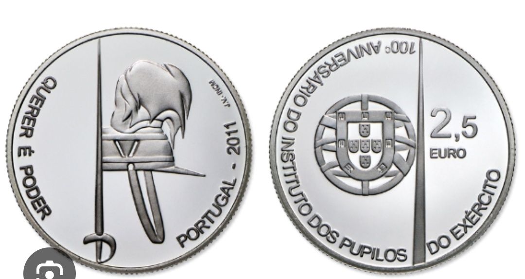 Moedas comemorativas raras portuguesa 2,5€