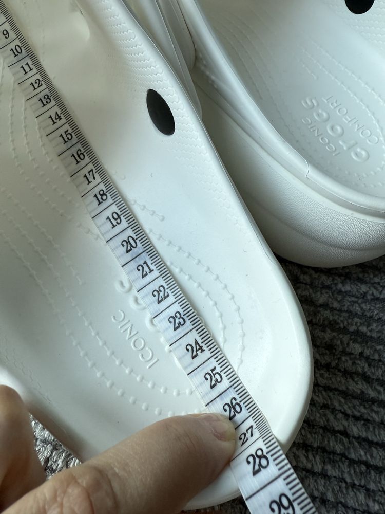 Klapki damskie Crocs Classic Platform r. 41-42, 10 NOWE Białe