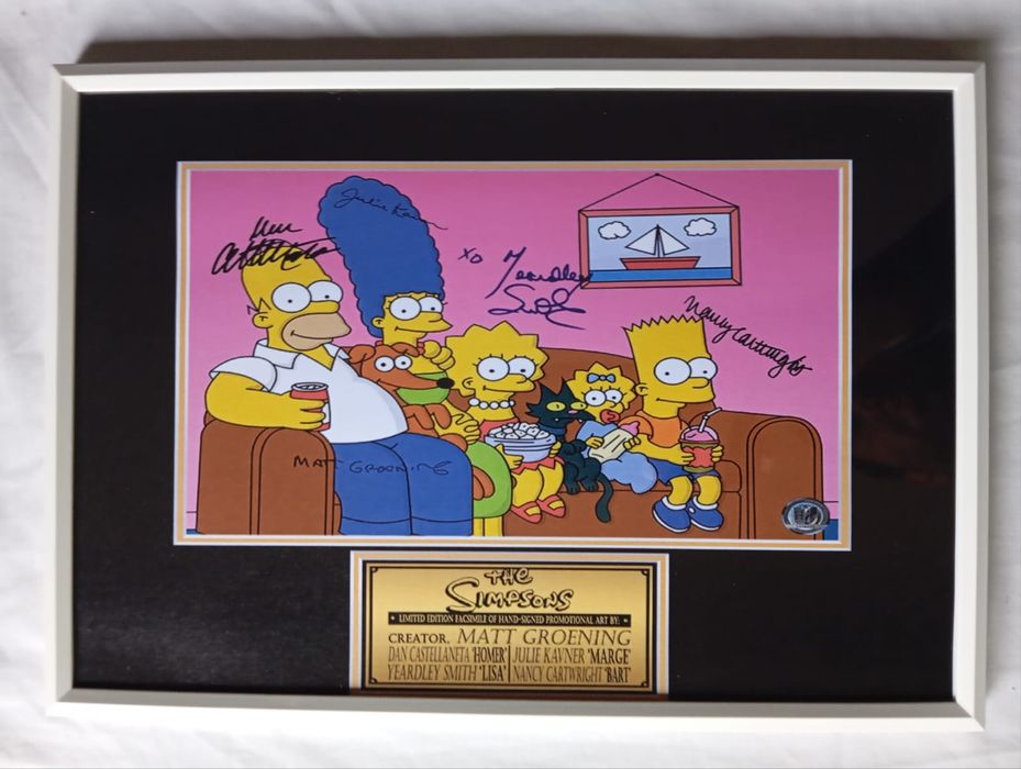 Moldura Série The Simpsons com Autógrafos (A4)