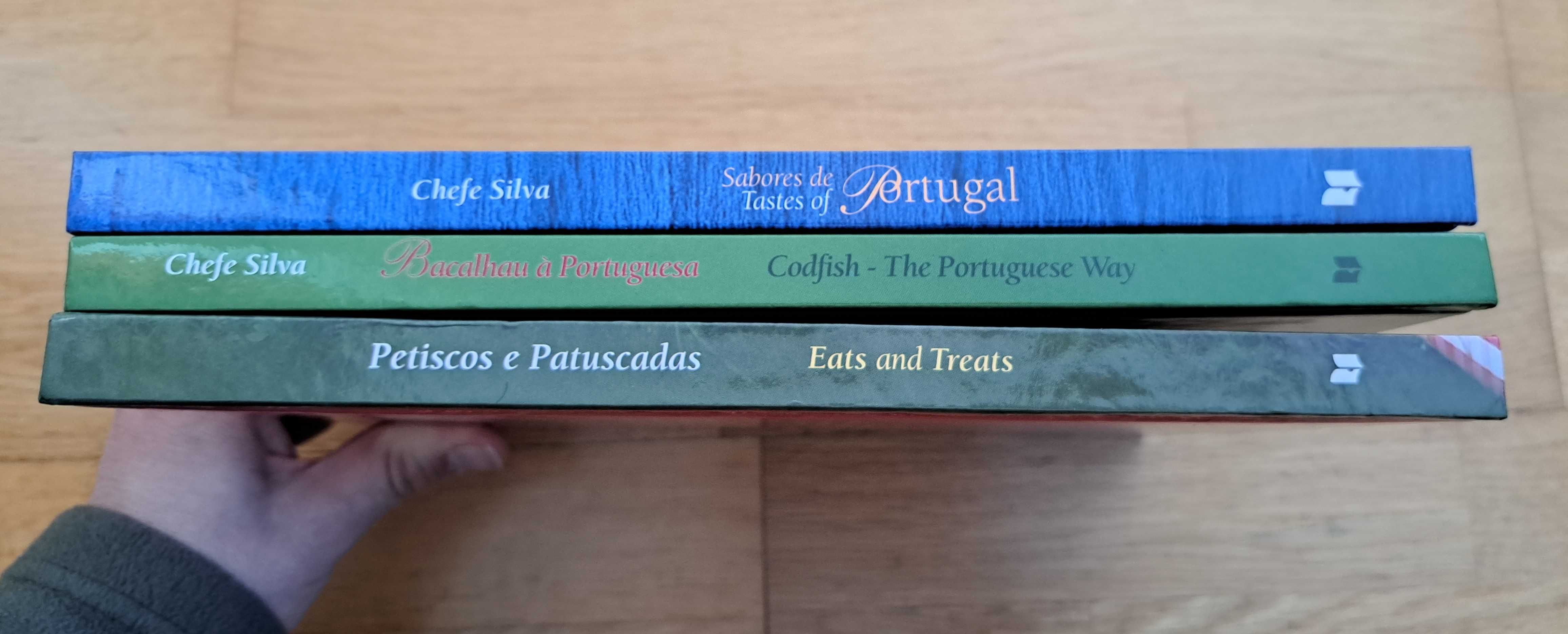 3 Livros de Receitas do Chefe Silva - Capa dura - Como novos