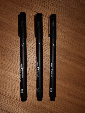 Cienkopis, długopis, czarny Uni Pin