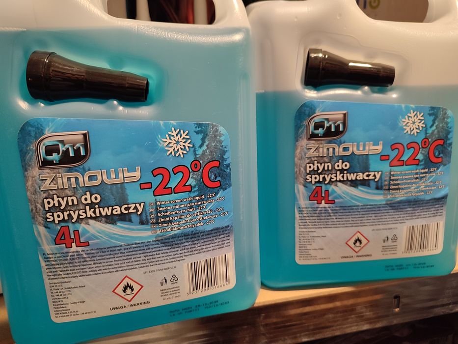 Płyn zimowy do spryskiwaczy Q11 do -22 stopni C - 7 litrów za 15zł.