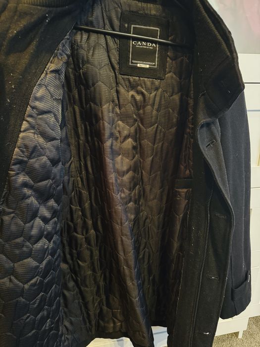 Czarny męski krótki płaszcz XXXL C&A / CANDA jesień / wiosna