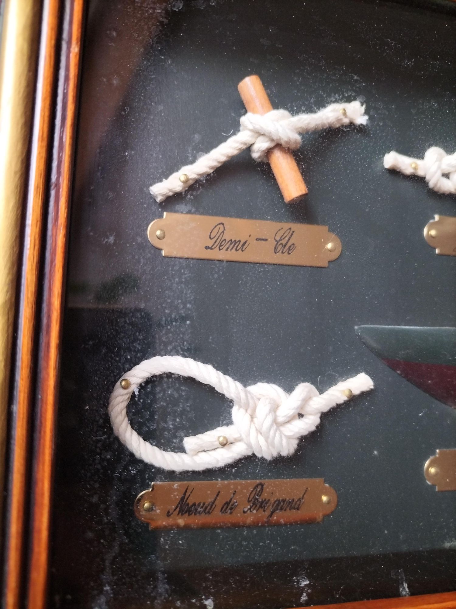 Vintage obraz marynistyczny węzły marynarskie