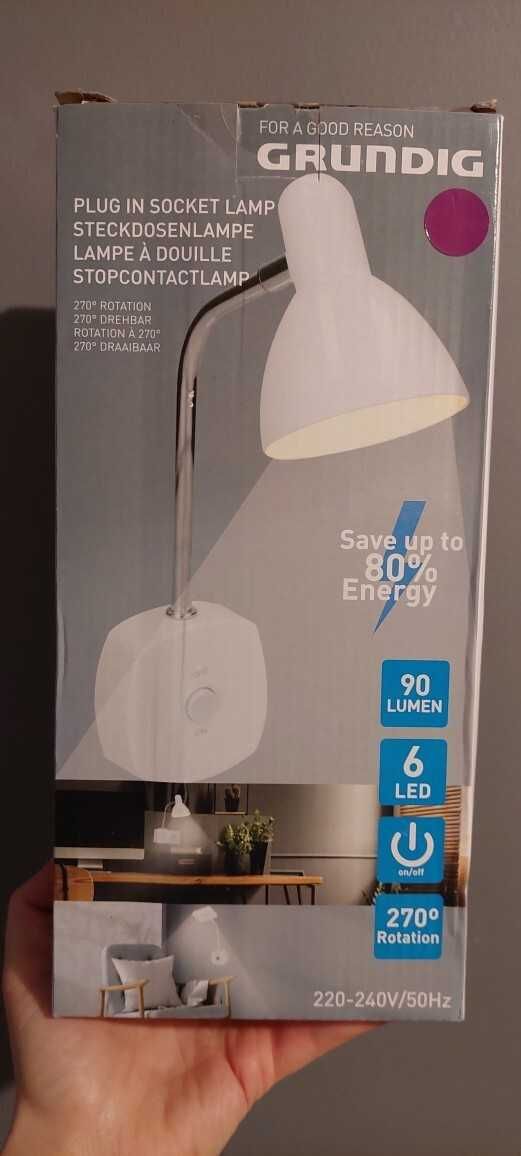 Lampka grundig do gniazdka/Lampka ścienna LED Grundig/LED