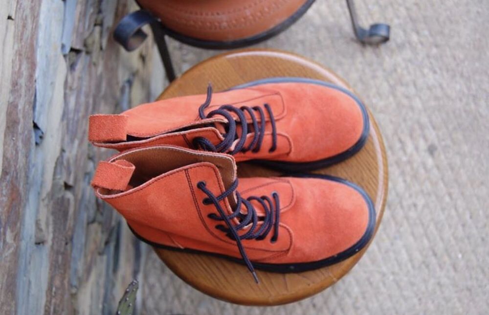 Botas vintage cor laranja