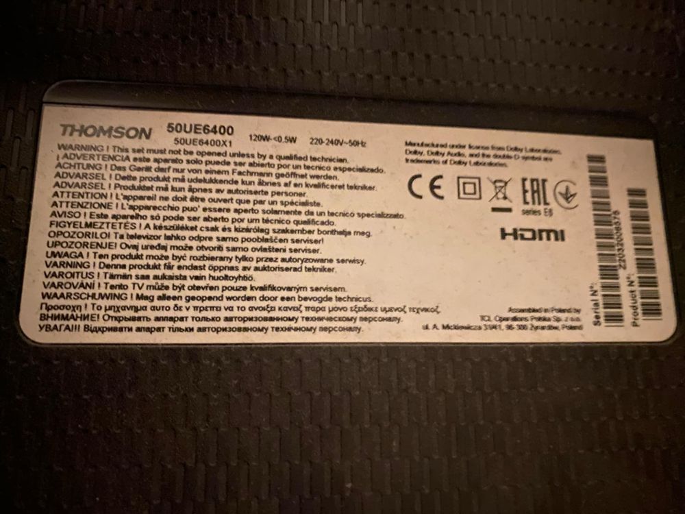 telewizor thomson 50UE6400