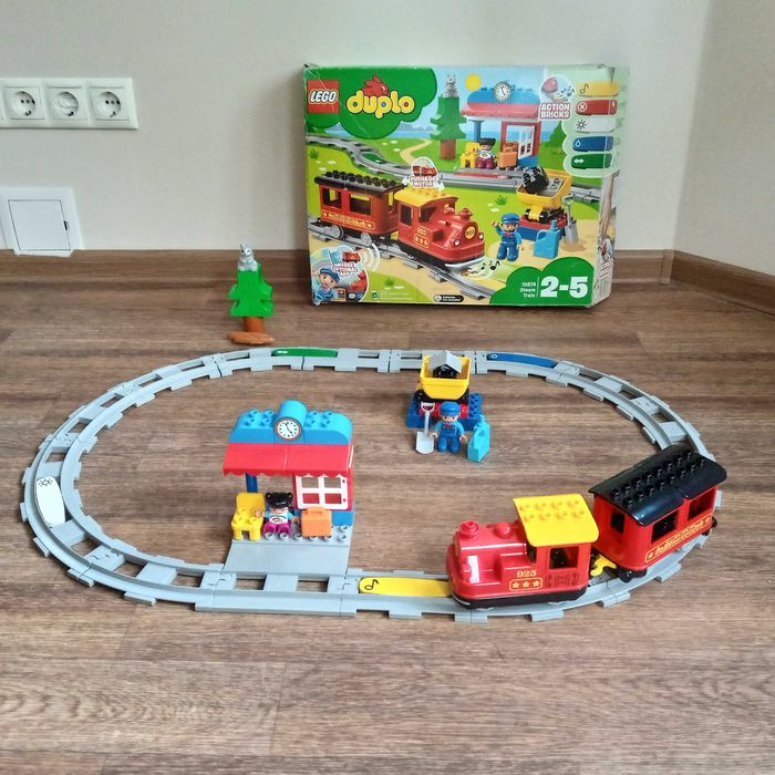 Конструктор LEGO DUPLO (10874) Паровоз / Поїзд на паровій тязі