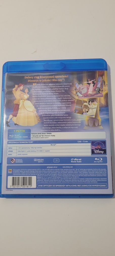Pocahontas 2 - Podróż Do Nowego Świata Disney Księżniczka  Blu-ray