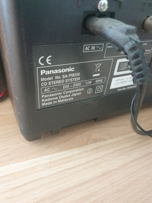Mini wieża Panasonic sa-pm250 bluetooth usb mp3 pilot